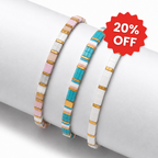 Blush (Set of 3 Tile Bracelets)