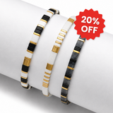 Onyx (Set of 3 Tile Bracelets)